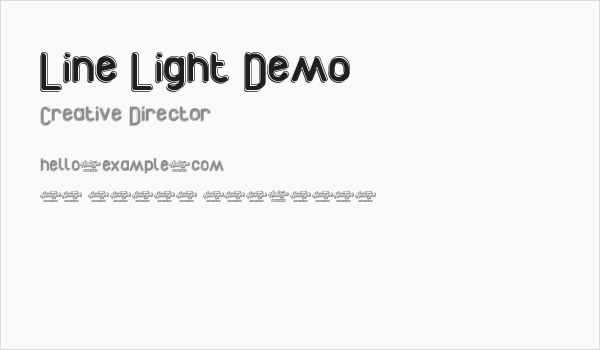 Line Light Demo Business Card