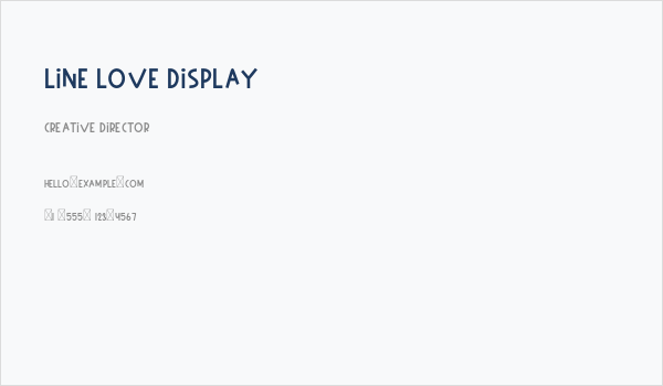 Line Love Display Business Card