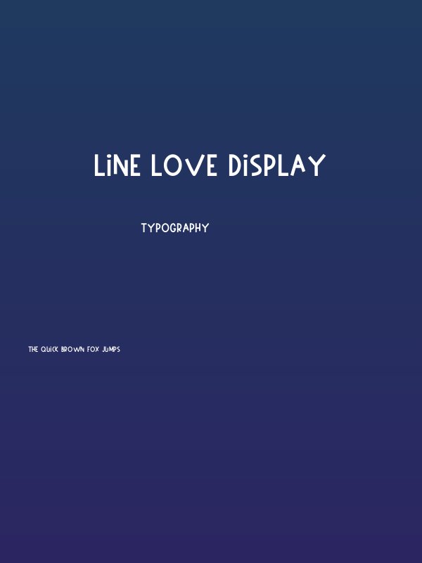 Line Love Display Poster