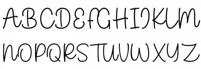 Line Love Caratteri MAIUSCOLE