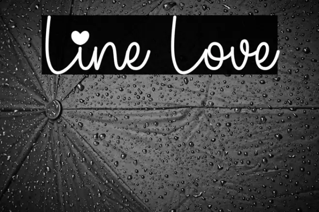 Line Love Caratteri examples