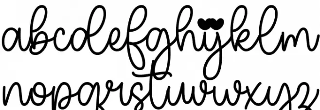 Line Love Caratteri MINUSCOLO