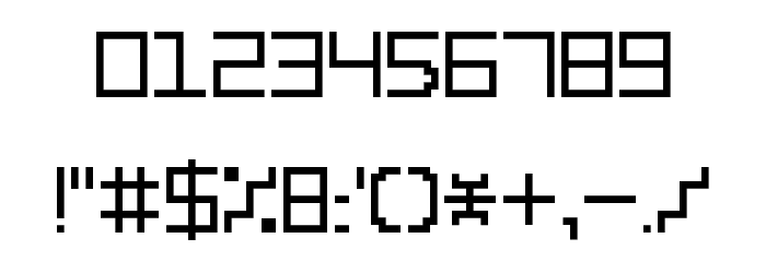 Line Pixel-7 Font OTHER CHARS