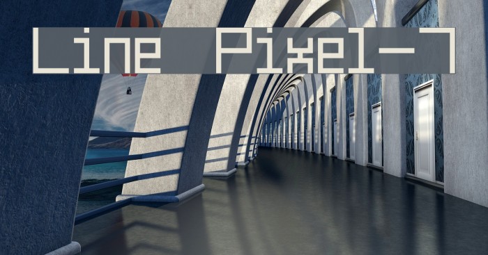 Line Pixel-7 Font examples