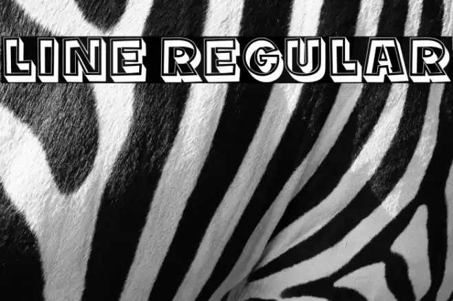 Line Regular Schriftart examples