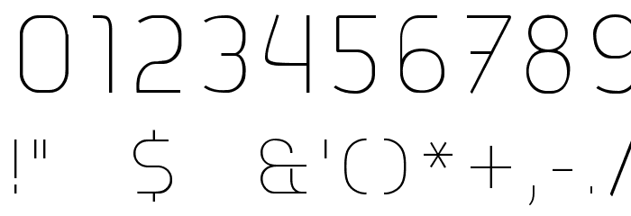 Line UltraLight Font OTHER CHARS