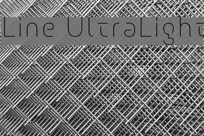 Line UltraLight Font examples