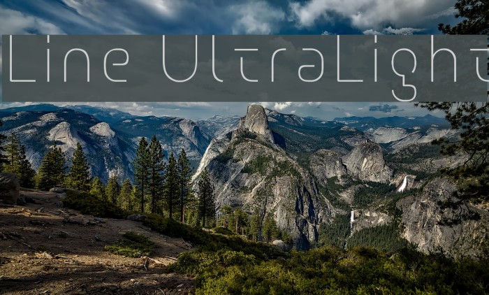 Line UltraLight Font examples