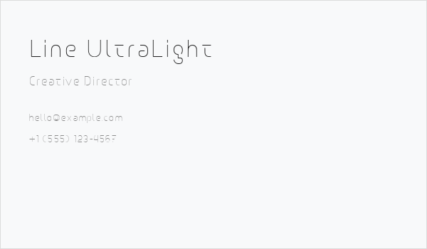 Line UltraLight Business Card