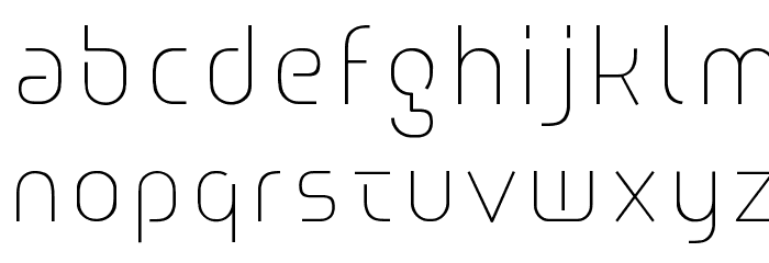 Line UltraLight Font LOWERCASE