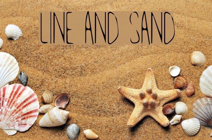 Line and Sand Font examples