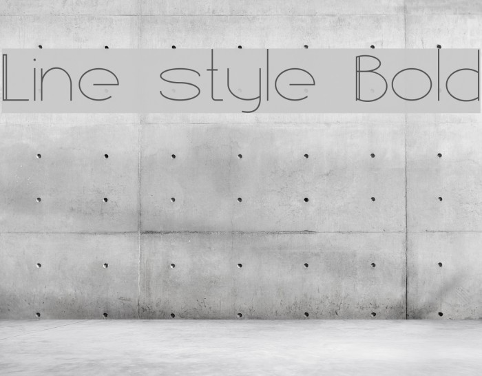 Line style Bold Font examples