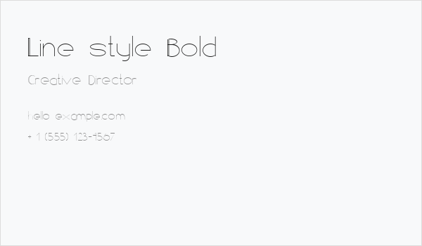 Line style Bold Business Card