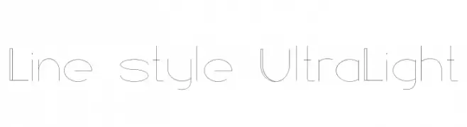 Line style UltraLight  Frei Schriftart Herunterladen