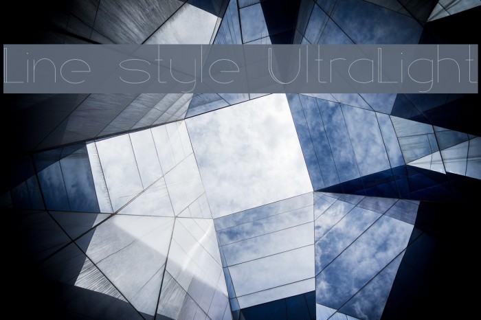 Line style UltraLight Polices examples