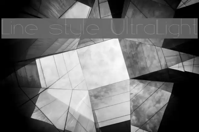 Line style UltraLight Font examples