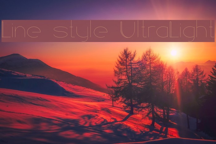 Line style UltraLight Polices examples