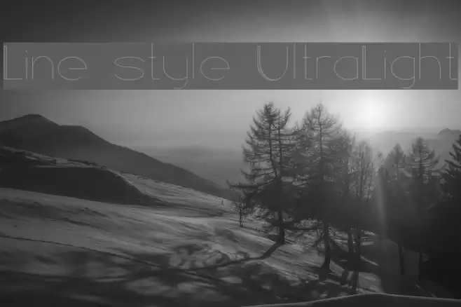 Line style UltraLight Font examples