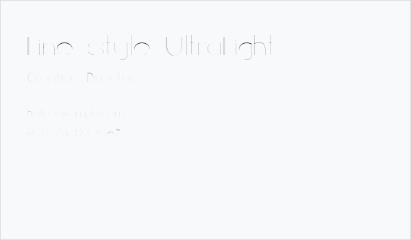 Line style UltraLight Business Card