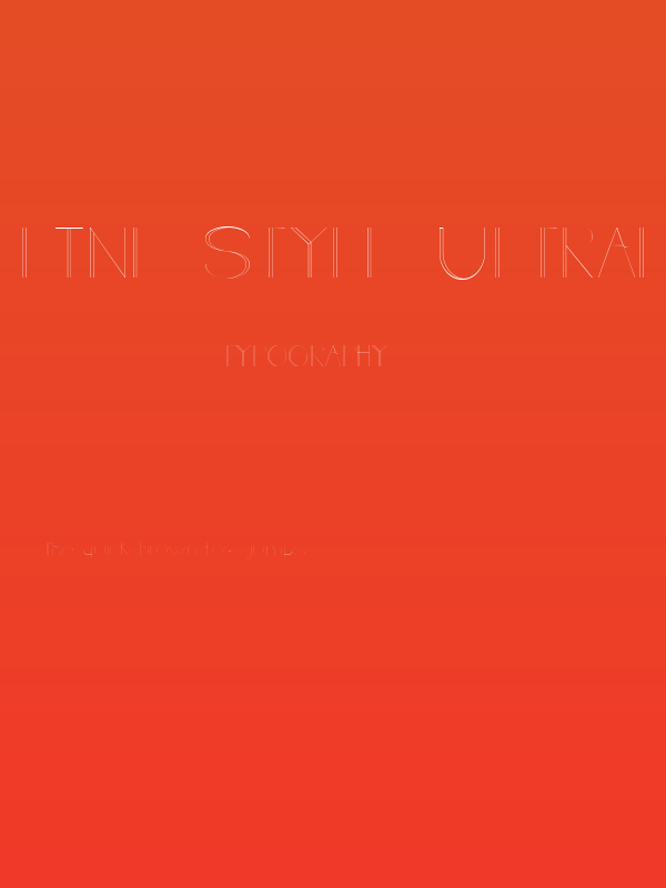 Line style UltraLight Poster