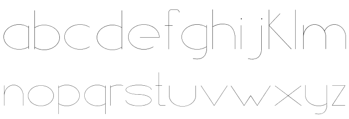 Line style UltraLight Polices MINUSCULES