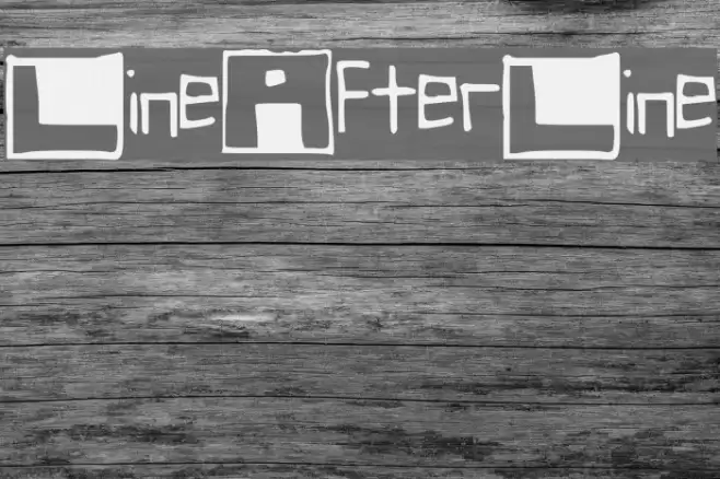 LineAfterLine Font examples