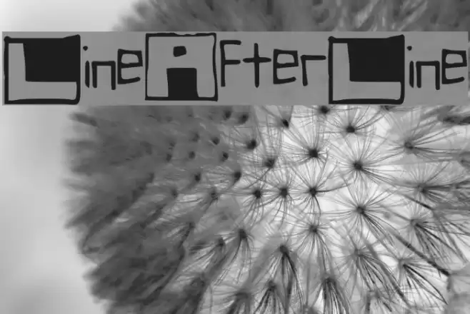 LineAfterLine Font examples