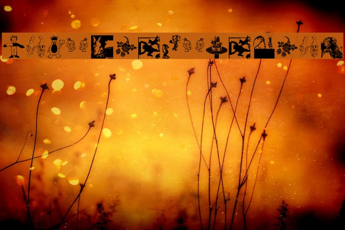 LineArtVectoria Font examples