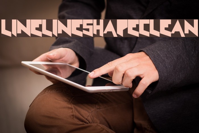 LineLineShapeClean Font examples