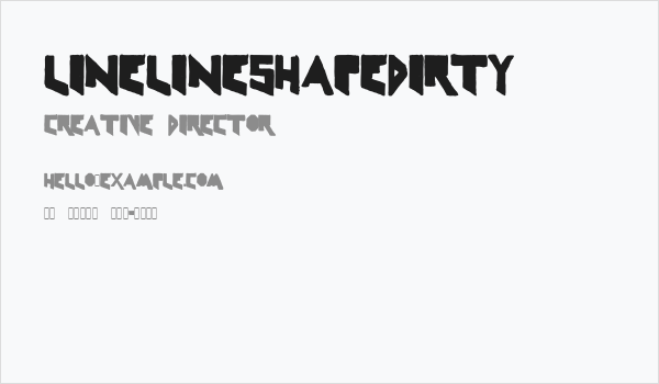 LineLineShapeDirty Business Card