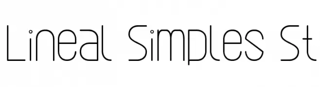 Lineal Simples St  font caratteri gratis