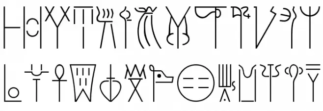 Linear-B Fonte MAIÚSCULAS