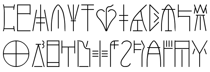 Linear-B Font LOWERCASE