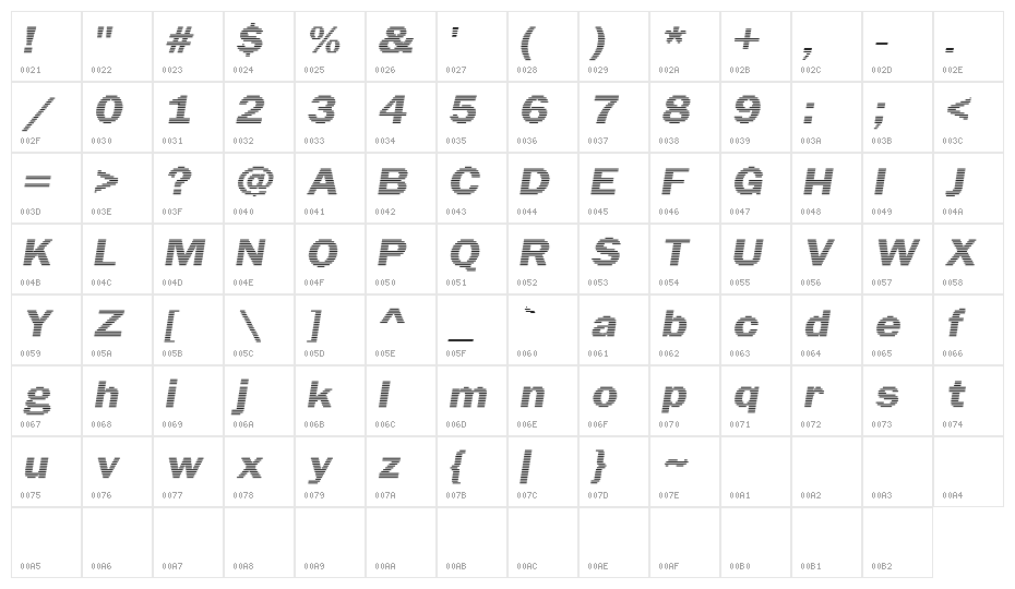 Linear Beam    0.5 Character Map