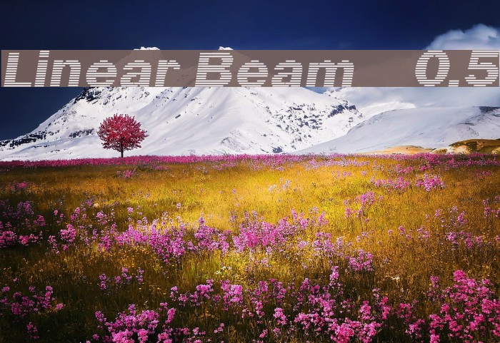 Linear Beam 0.5 Font examples