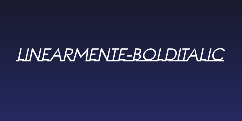 Linearmente-BoldItalic Social Header