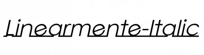 Linearmente-Italic  フリーフォントのダウンロード