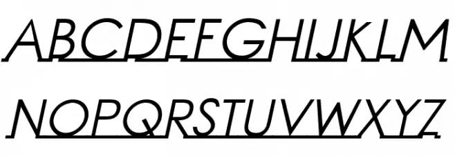 Linearmente-Italic Шрифта ВЕРХНИЙ