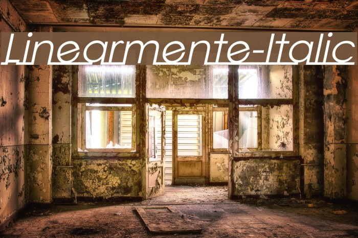 Linearmente-Italic Font examples