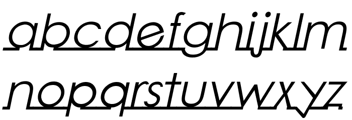 Linearmente-Italic Font LOWERCASE