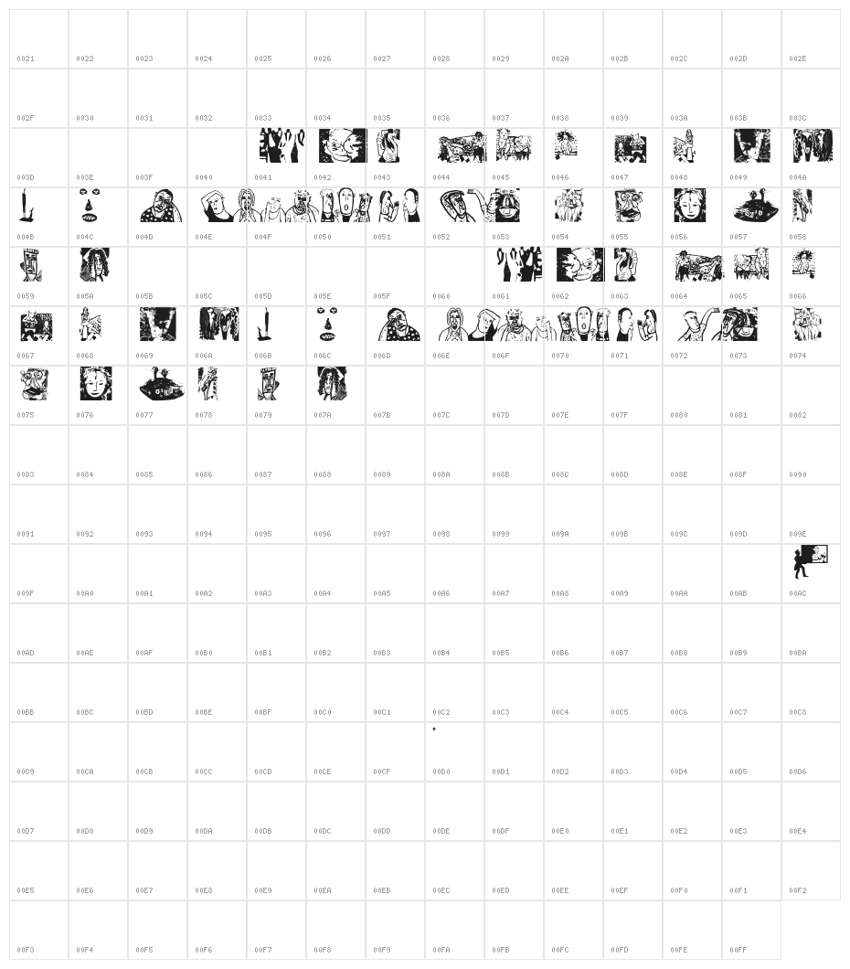 LineartOne Character Map