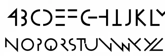 LinearusCentSix Font Litere mari