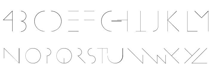 Linearus Font LOWERCASE