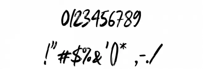 Linebrush Font OTHER CHARS