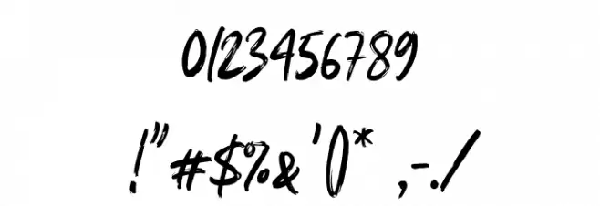 Linebrush Font OTHER CHARS