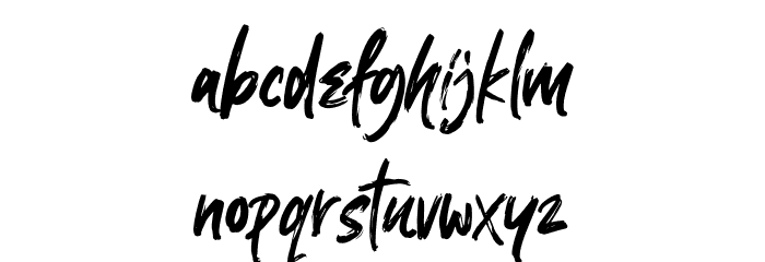 Linebrush Font LOWERCASE