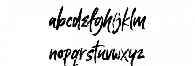 Linebrush फ़ॉन्ट लोअरकेस