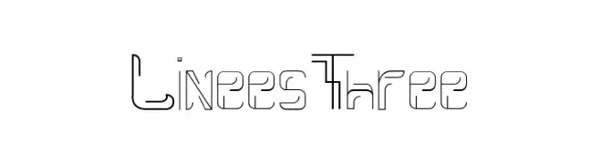 Linees Three  フリーフォントのダウンロード