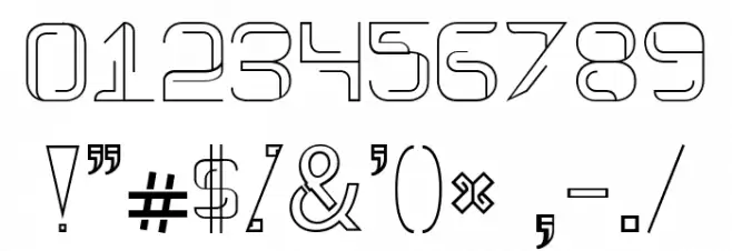 Linees Three Font OTHER CHARS