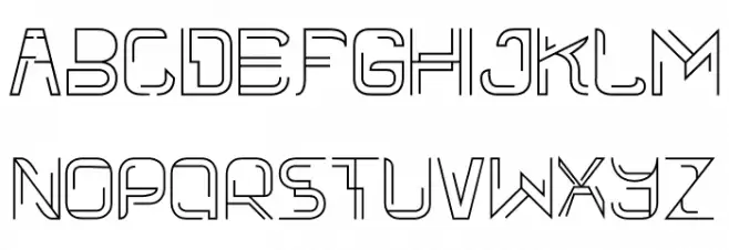 Linees Three Schriftart Groß